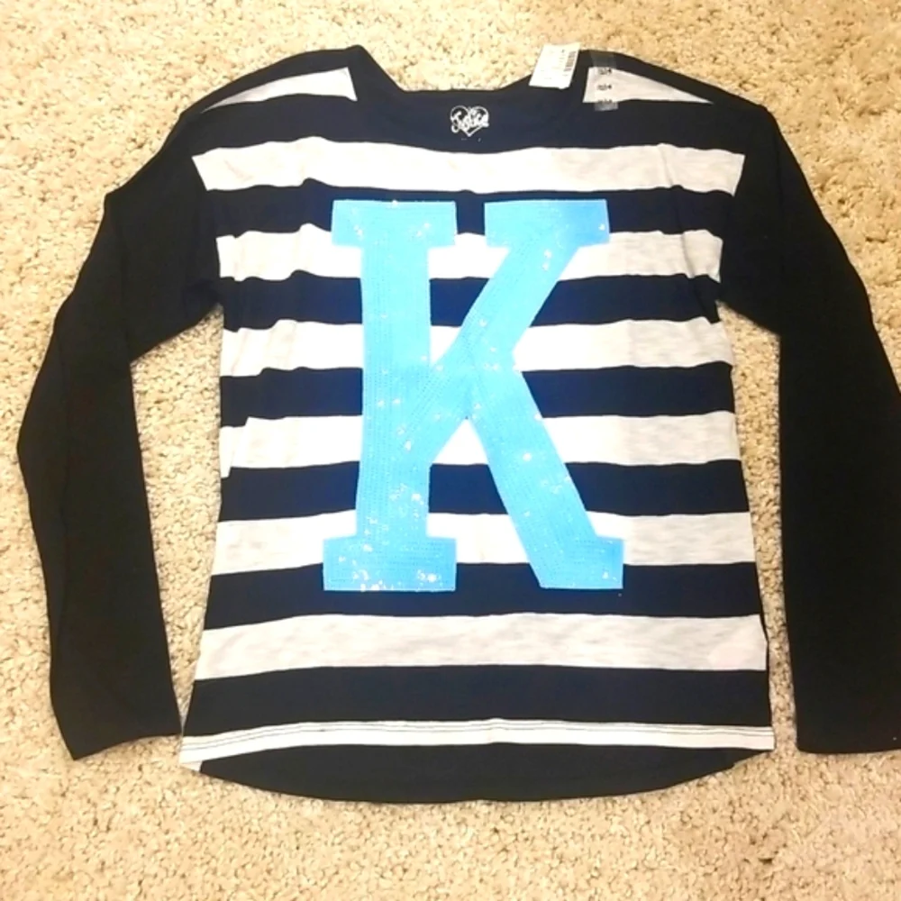 Justice Initial K Top size 12/14